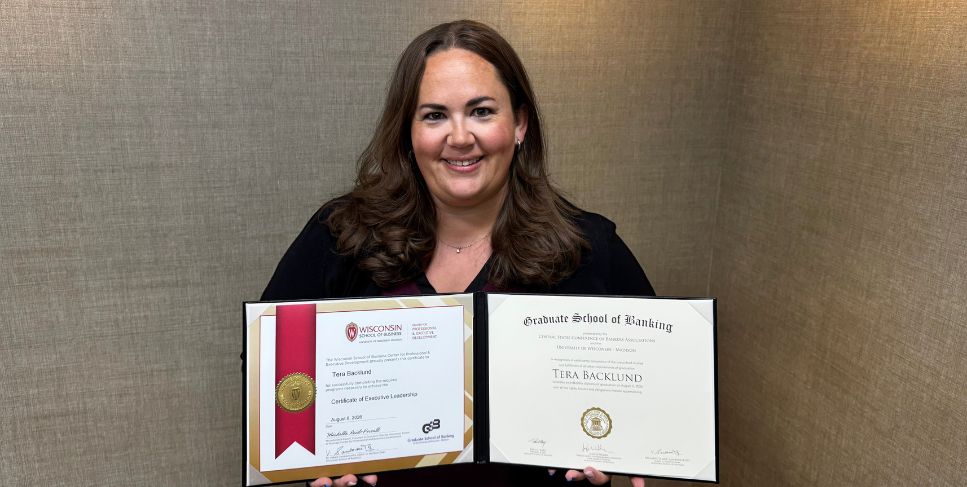 Better Banks celebrates Tera Backlund's Completion of GSB